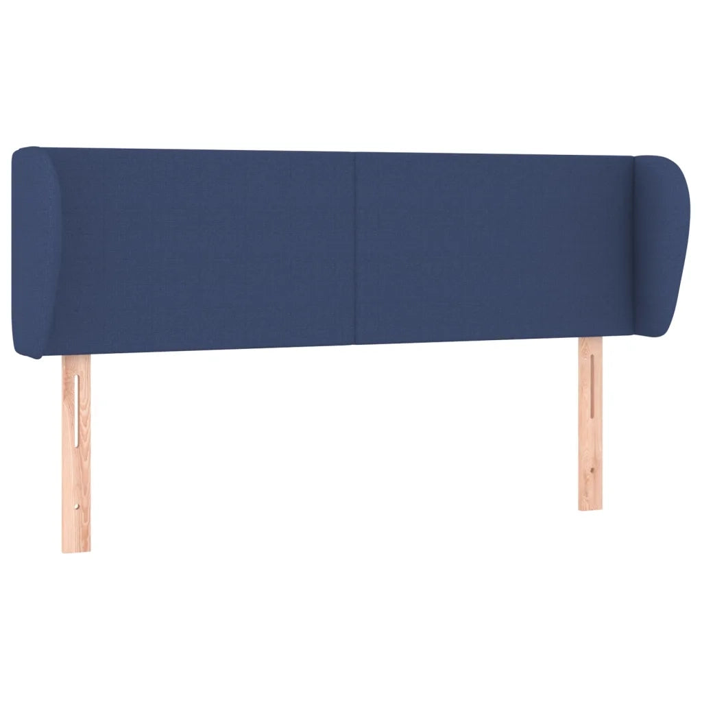 Testiera | Testata ad Orecchio Blu 147x23x78/88cm in Tessuto