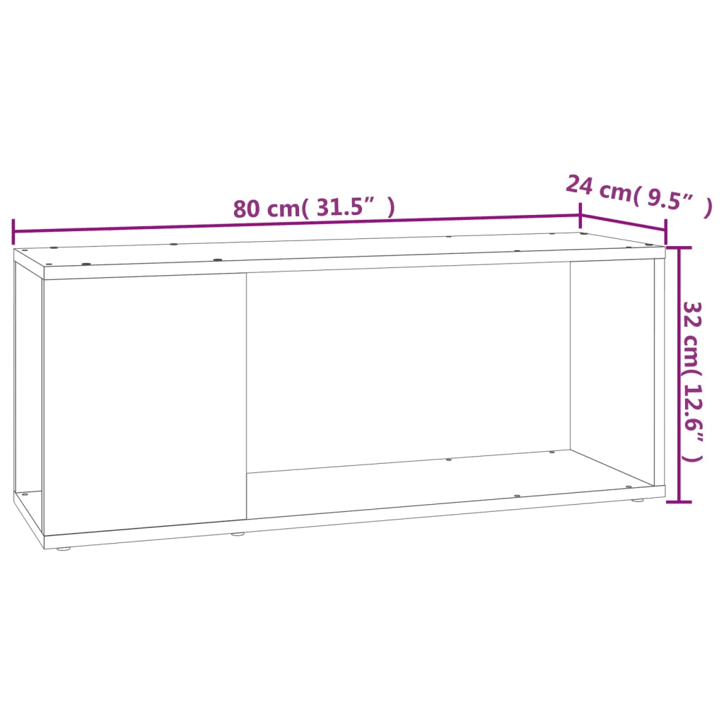 Mobile TV Rovere Sonoma 80x24x32 cm in Truciolato 809110