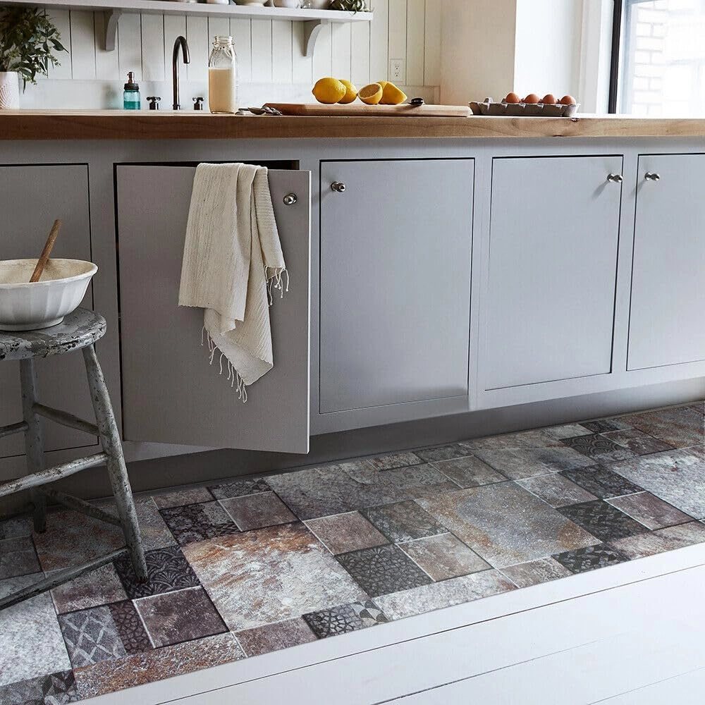 Tappeto Cucina Gomma Pvc 51x400 cm Antimacchia Passatoia Antiscivolo Antisfilo Lavabile Dis_C