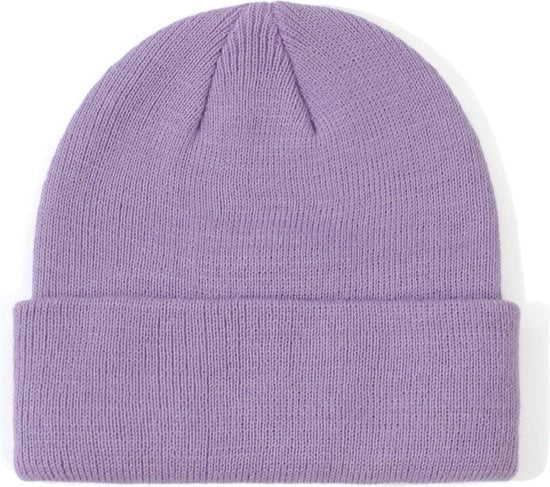 Mutte per bambini invernali - mutte per neonati per ragazzi e ragazze - cappelli in lana caldi per bambini - mutte per bambini all'aperto - adatti per 0-2 anni - colore lilla chiaro - 17,8*15cm