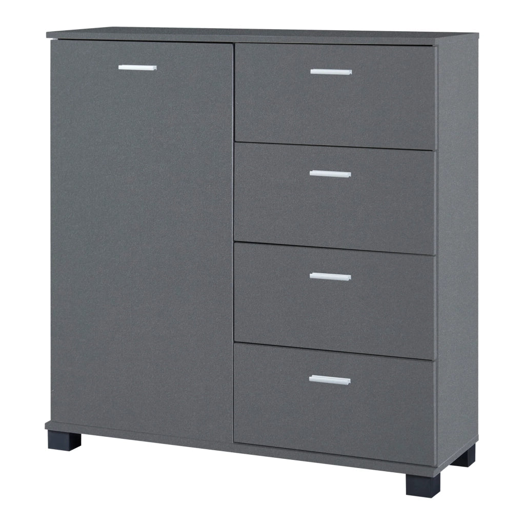 Scarpiera 84 x 80 x 28 cm grigio scuro 03_0007628