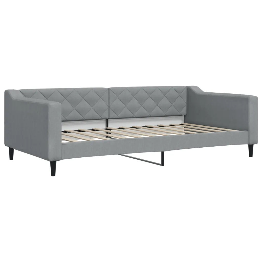 Divano letto | Sof¨¤ letto | Letto singolo con Materasso Grigio Chiaro 100x200 cm in Tessuto
