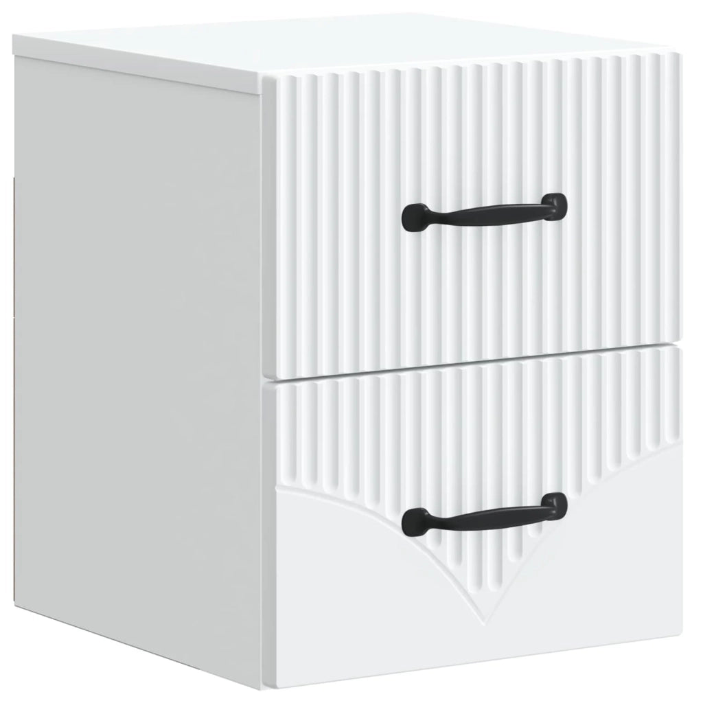 Mobiletto da notte a muro con cassetto Bianco 34,5 x 33 x 40 cm 898975