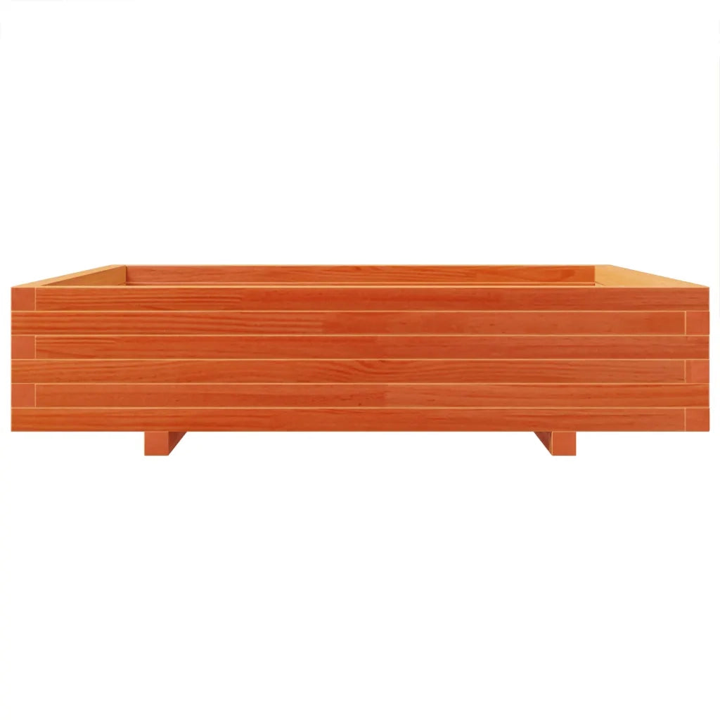 Fioriera Giardino Marrone Cera 110x110x26,5 cm in Legno di Pino 847325