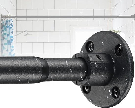 Maniglia per doccia regolabile - acciaio inossidabile - 70-190 cm - nero