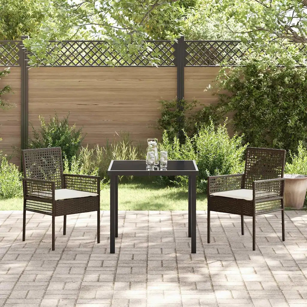 Sedia da Giardino 2 pcs Marrone 55 x 53 x 85 cm polyrattan 42003446