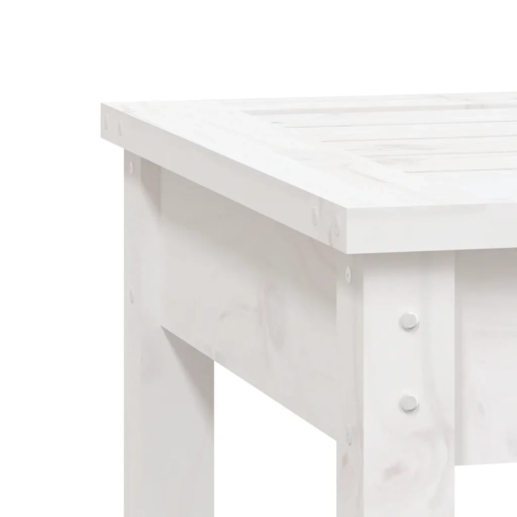 Panchina da Giardino | Panca da Giardino Bianca 50x44x45 cm Legno Massello di Pino