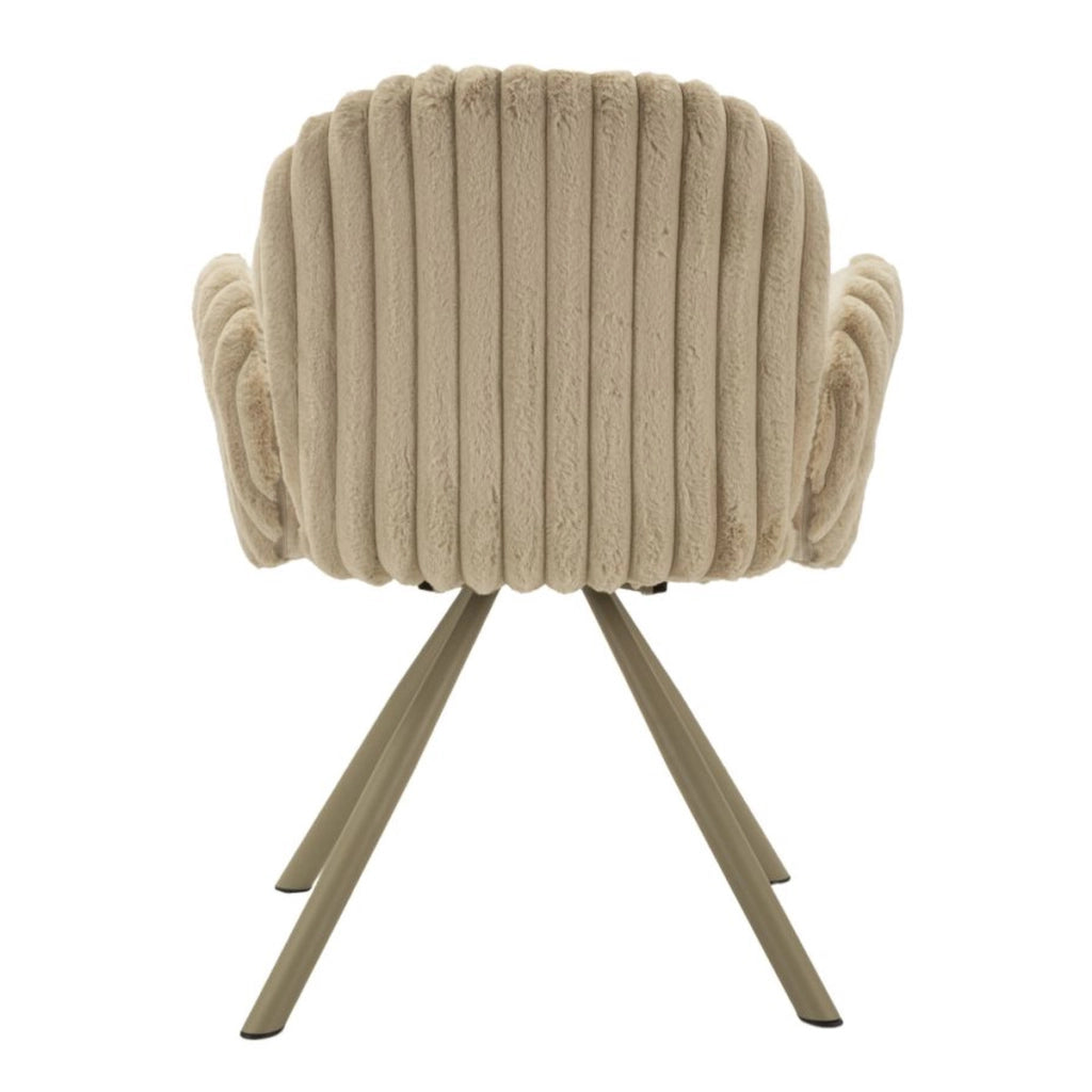 Set di 2 Sedie VKH887, Beige, Poliestere, 64x68x83 cm
