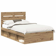 Letto matrimoniale | Letto per adulti | Struttura del letto Rovere Artigianale 120 x 190 cm