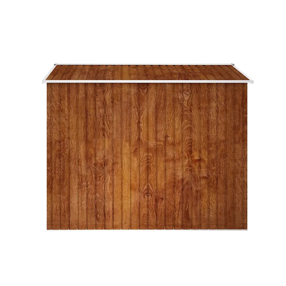 Casetta da giardino in acciaio zincato effetto legno 2,56x2,56xh2,16m - 111kg - 6,55 metri quadri