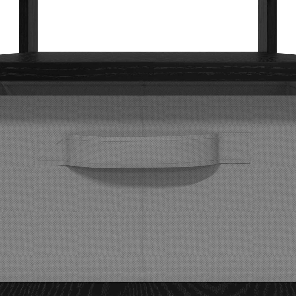 Tavolino da salotto con cassetto Rovere Nero 77 x 55 x 42 cm