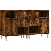 Credenze 2pz | Madia | Buffet da pranzo | Armadio da pranzo Rovere Fumo 60x35x70 cm in Legno Multistrato