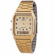 Trade Shop - Orologio Da Polso Casio Aq-230ga-9bmq Dual Analogico Digitale Uomo Quad Oro -