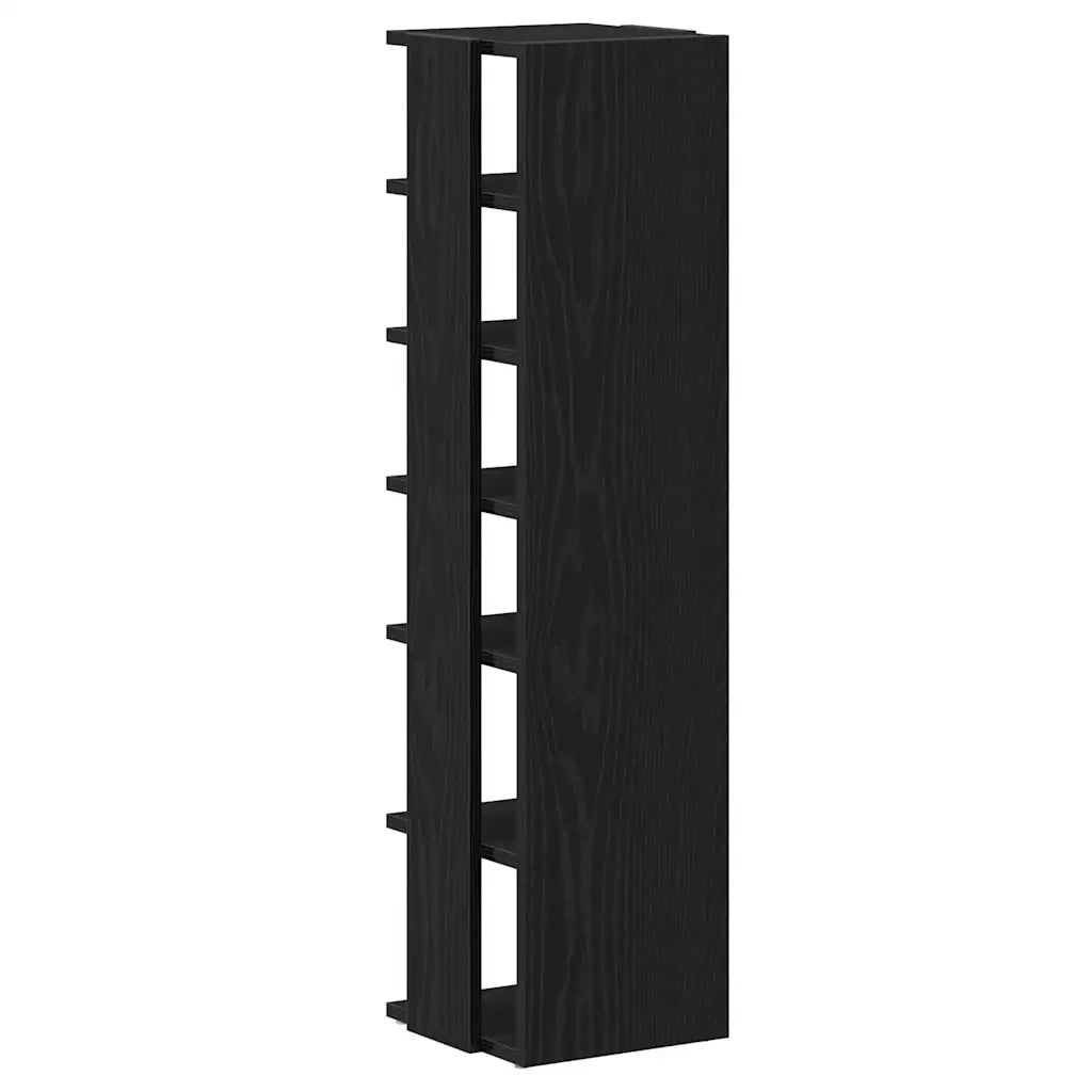 Scarpiera Rovere Rovere Nero 25x27x102 cm in Legno Multistrato 862066