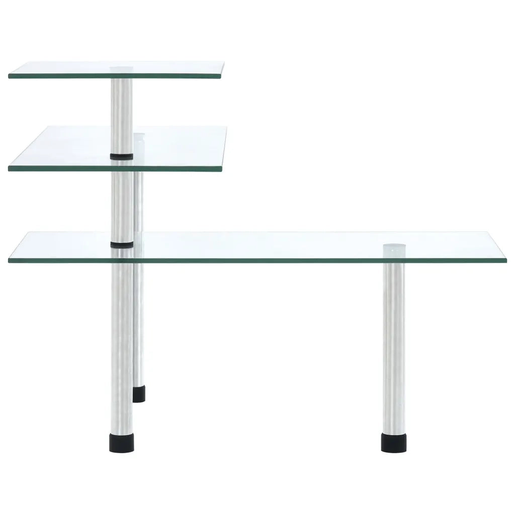Mensola da cucina-Scaffale da Cucina Angolare a 3 Livelli Vetro temperato