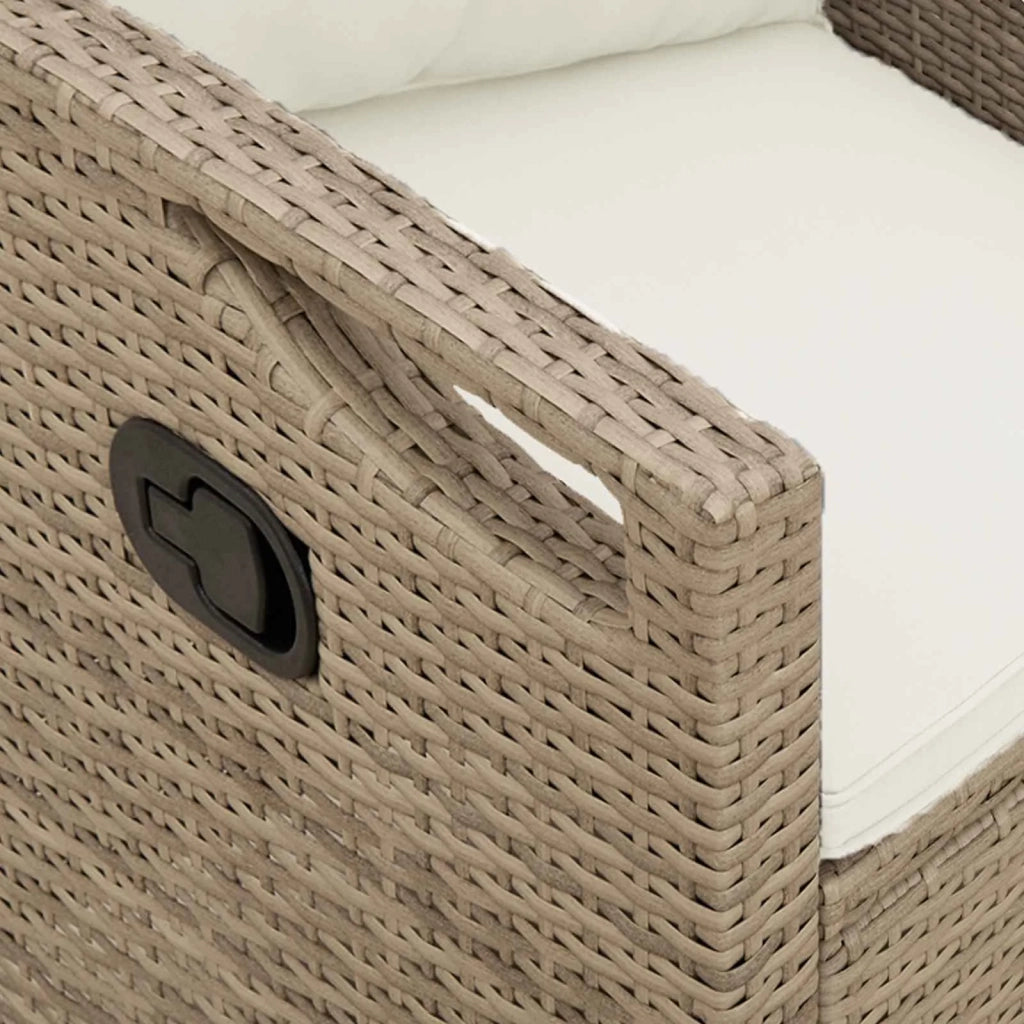 Panchina da giardino Beige e Crema 105 x 60 x 112 cm