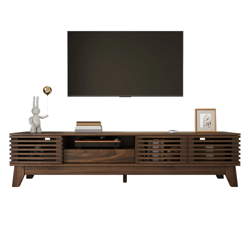 Mobile porta TV color noce 170 cm con vani aperti