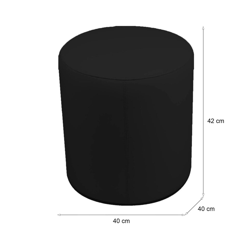 Pouf Lisboa, Poltrona multiuso, Poltroncina sacco, Pouf poggiapiedi, Made in Italy, 40x40 h42 cm, Nero