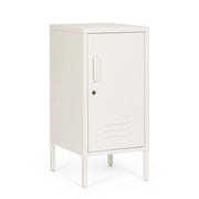 COMODINO METALLO 1 ANTA CAMBRIDGE  BIANCO CREMA 40X35X76H CM