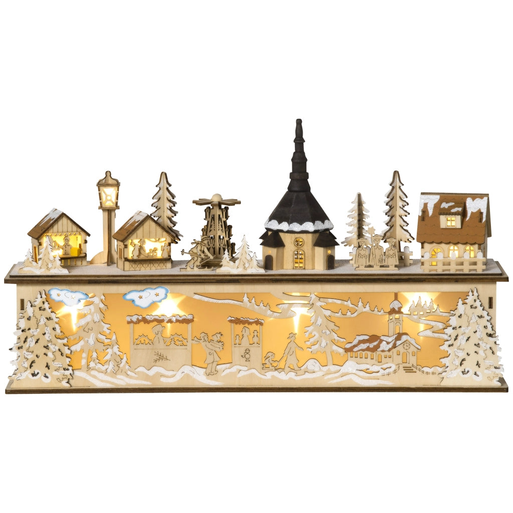 Tavolino da salotto con decorazione natalizia ¨C zephmum ¨C 45x10x25 cm