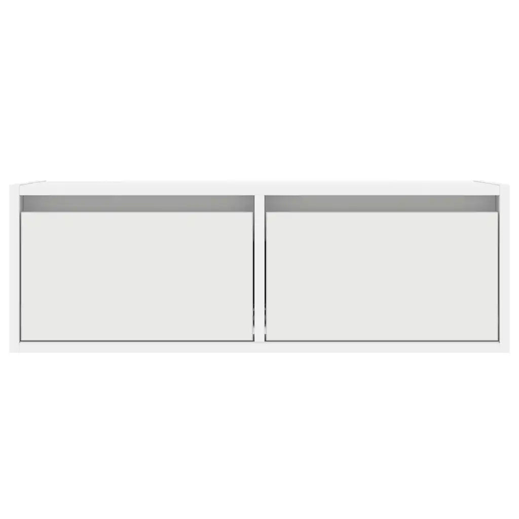 Mobile Porta TV con Luci LED 75x35,5x25 cm Bianco 860229