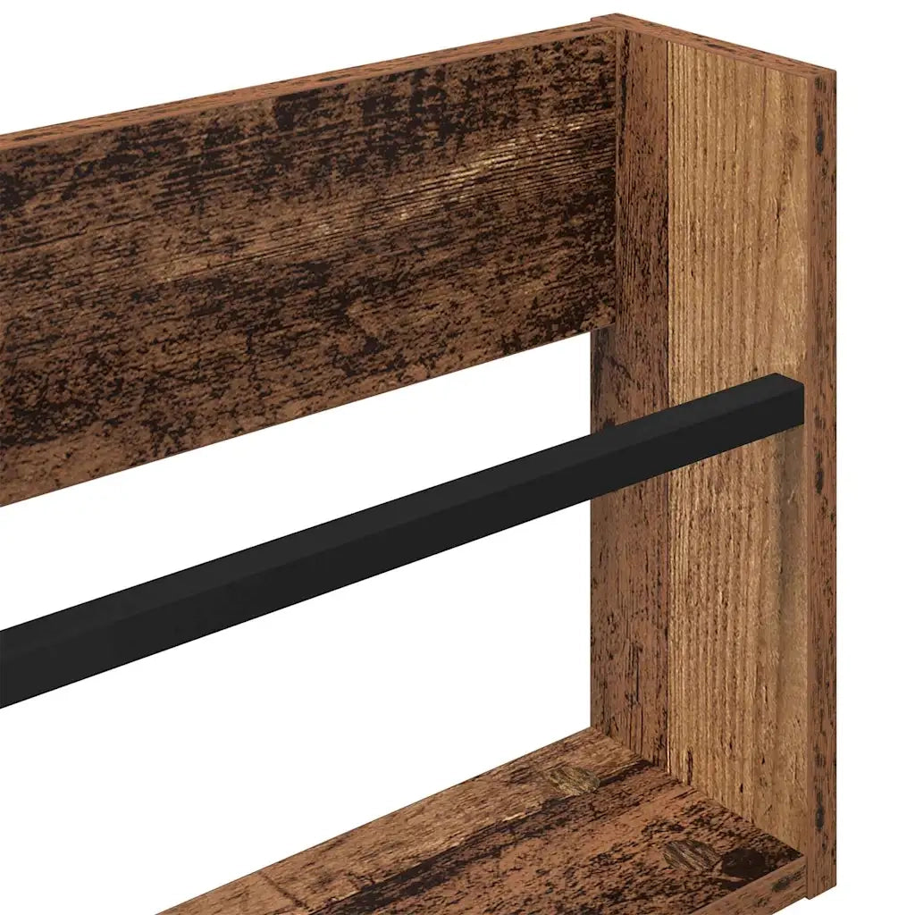 Scaffale per riviste 2 pz Legno vecchio 80 x 12 x 30 cm CFW8681200