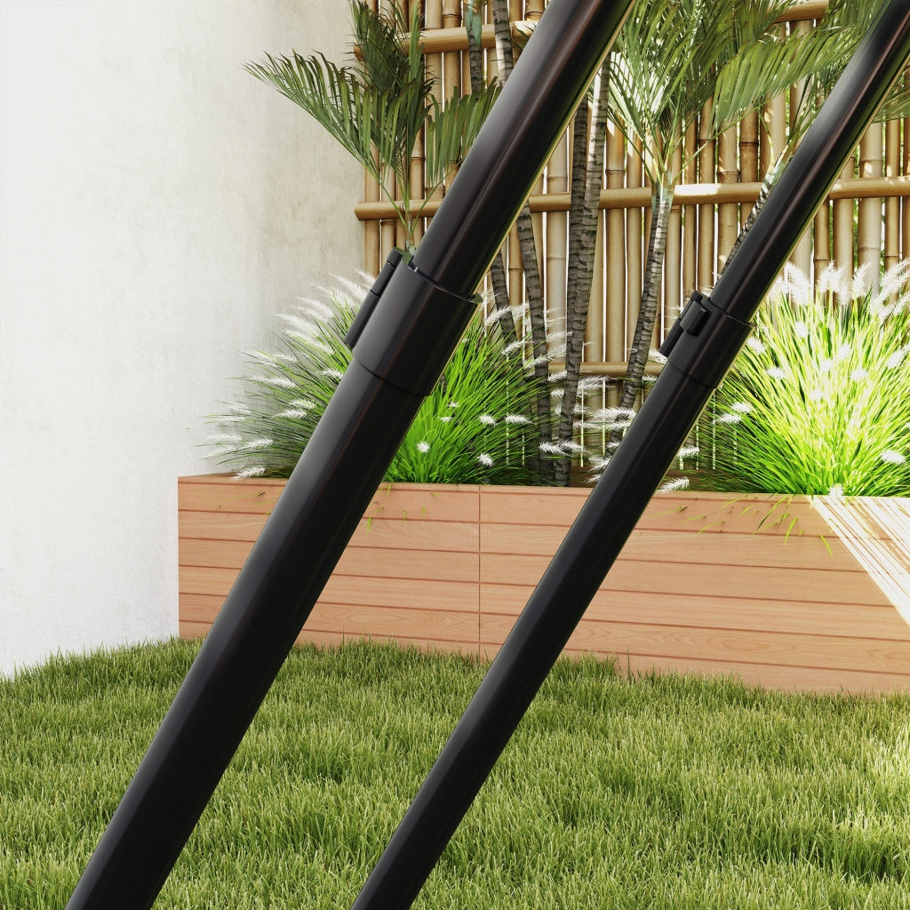 Rebounder multi-sport pieghevole in acciaio nero 128 x 118 x 108-120 cm