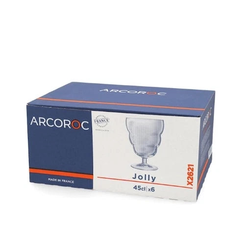 set 6 Coppe dessert jolly in vetro trasparente cl 45