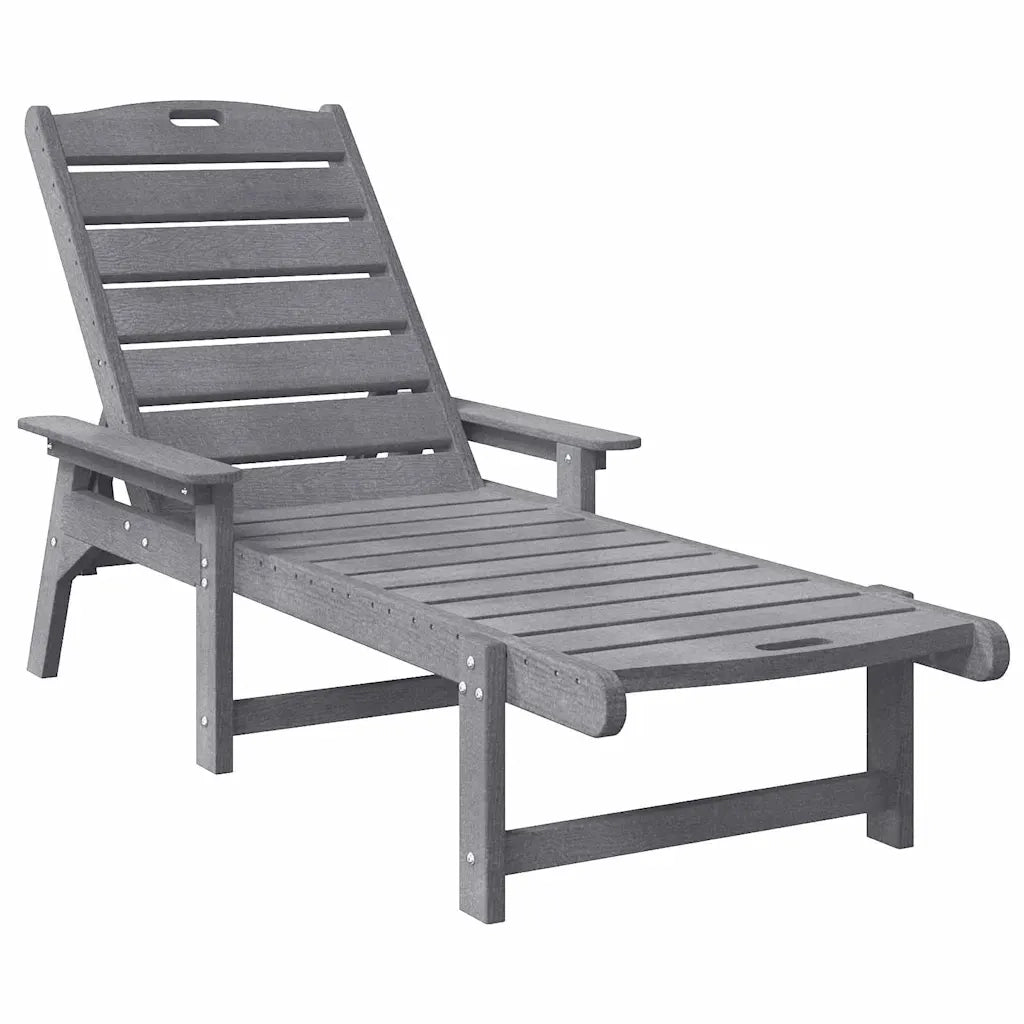 Lettino da sole 3 pcs Grigio chiaro Polietilene 3335857