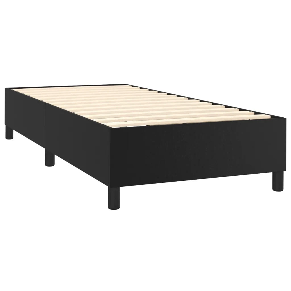 Giroletto a Molle con Materasso Nero 90x200 cm in Similpelle 3137641