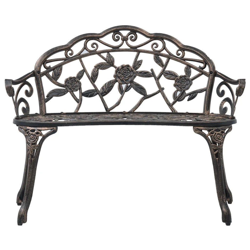 Panca da Bistrot 100 cm Bronzo in Alluminio Pressofuso 47859