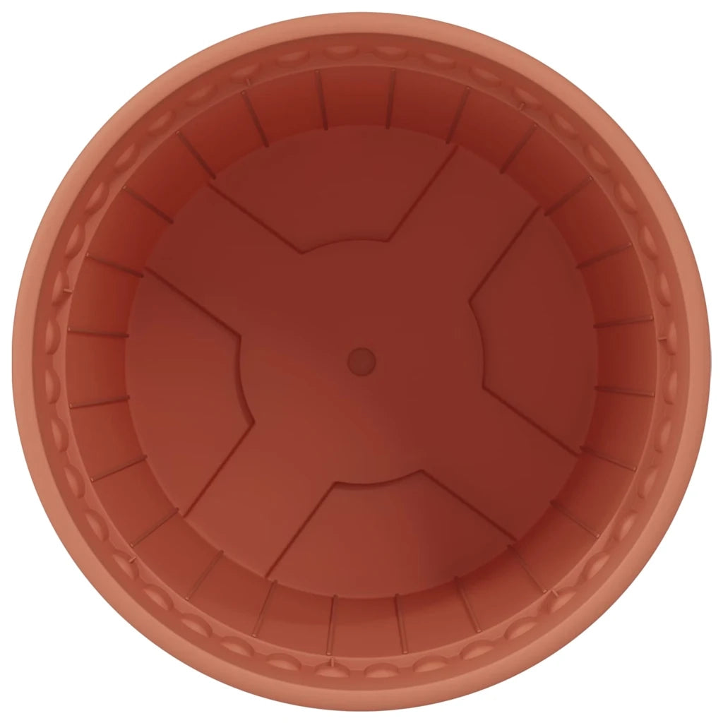 Vaso Rotondo per Fiori 6 pcs Rosso Mattone Ø 19 x 16 cm