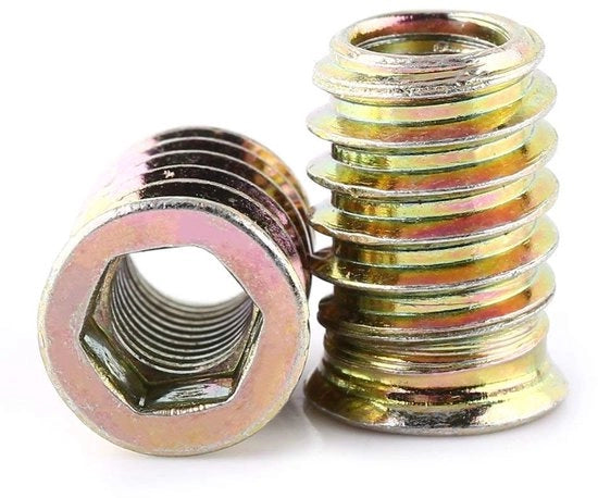 Pacco di 20 viti a 6 punte - M6/M8/M10 - Viti a 6 punte con anello di alluminio - Pezzi di legno per impianto - Viti all'aperto