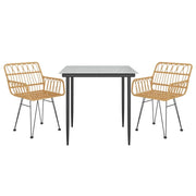 Set da pranzo da giardino per esterni 3 pezzi in resina di vimini 02_0013682
