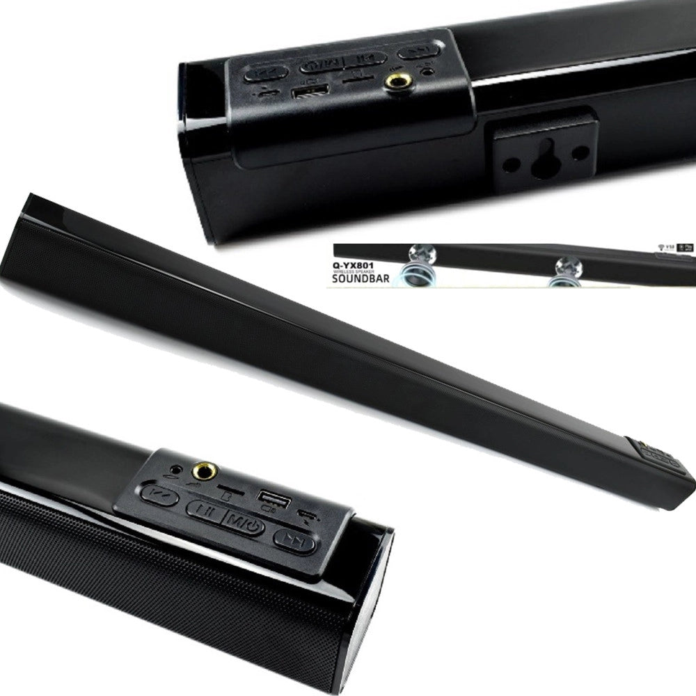 Trade Shop - Soundbar Barra Audio Bluetooth Wireless 5wx2 Ricaricabile Telecomando Q-yx801 -