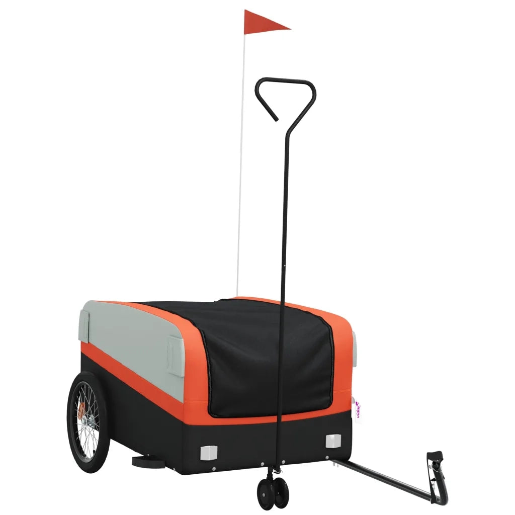 Rimorchio da Bici Nero e Arancione 45 kg in Ferro CFW6264372