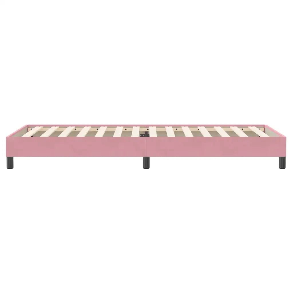 vidaXL Letto a Molle senza Materasso Rosa 100x220 cm in Velluto