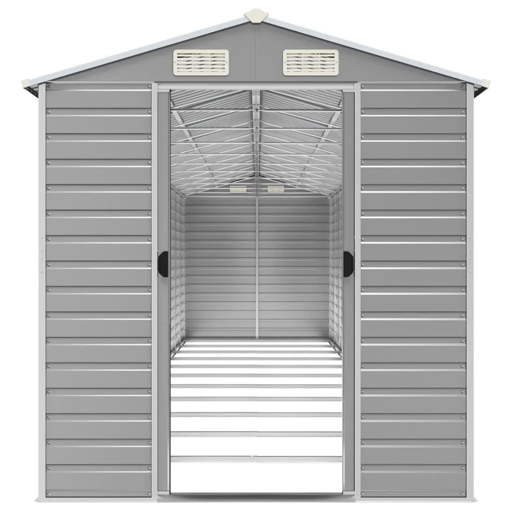 Casetta da giardino grigio chiaro 191x980x198 cm in acciaio zincato 3188252