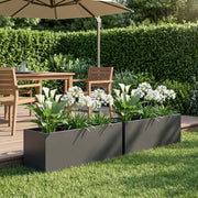 Vaso da giardino 2 pz Nero 60 x 20 x 20 cm 8005149