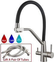 Kraan keuken doppio funzione con doppio flusso per acqua fredda e calda con funzione di filtraggio