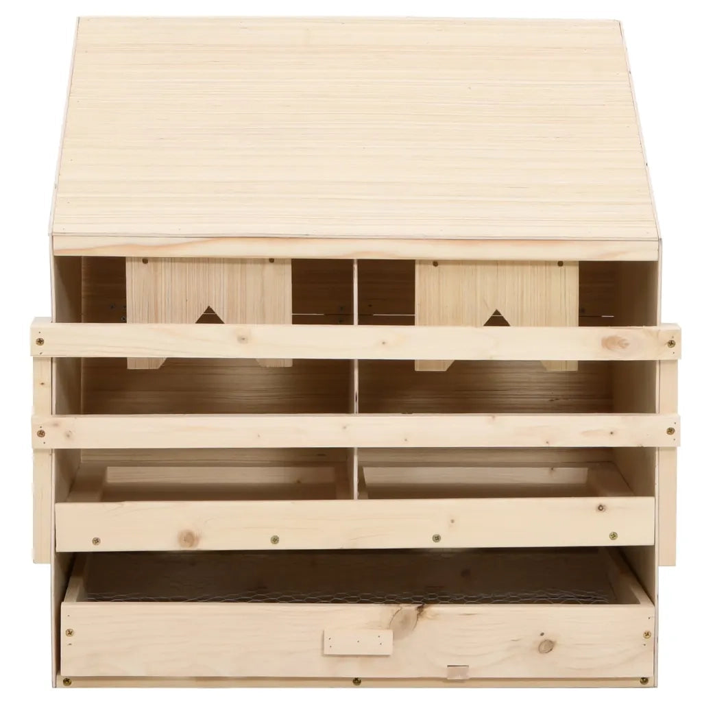 Casetta Cova per Galline 2 Scomparti 63x40x65 cm Legno di Pino 170651