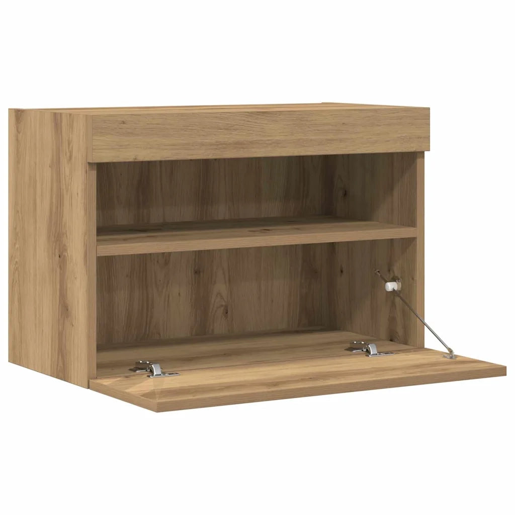 Mobile TV da parete 2 pcs rovere artigianale 60 x 30 x 40 cm 862209