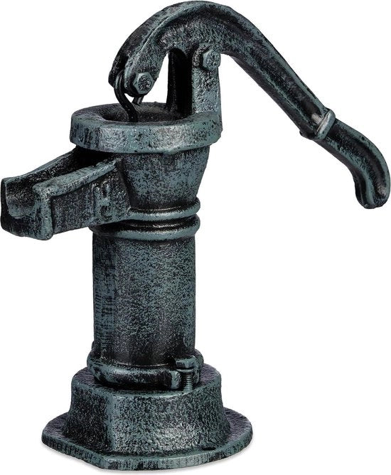 Pompa d'acqua manuale - Pompa a vite - Pompa d'acqua manuale in ghisa - Pompa per giardino - Pompa d'acqua - Colore verde grigiastro