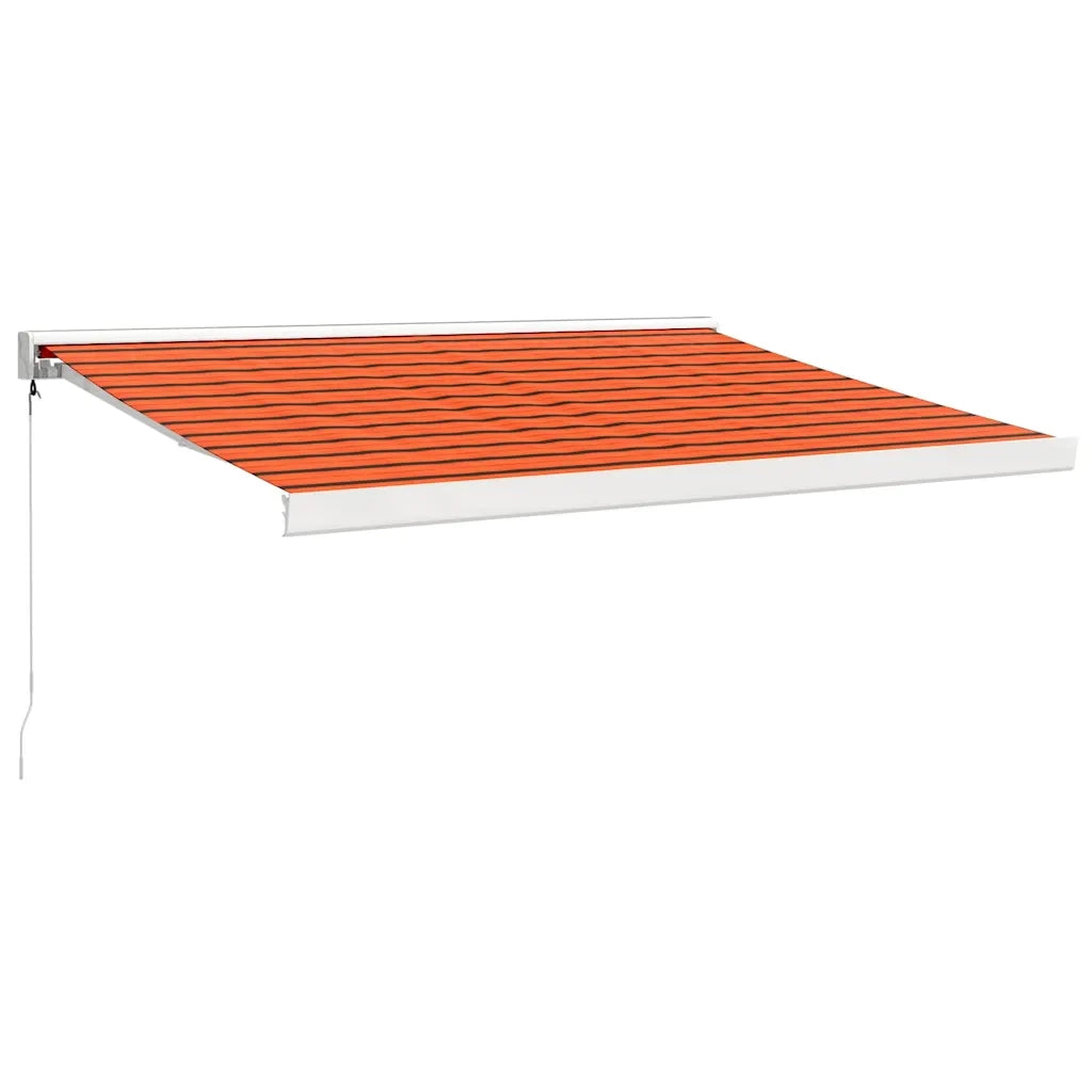 Tenda Retrattile Arancione Marrone 3,5x2,5m Tessuto e Alluminio 3154542