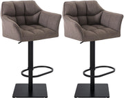 Set 2 sgabelli bar tessuto Damaso nero 7