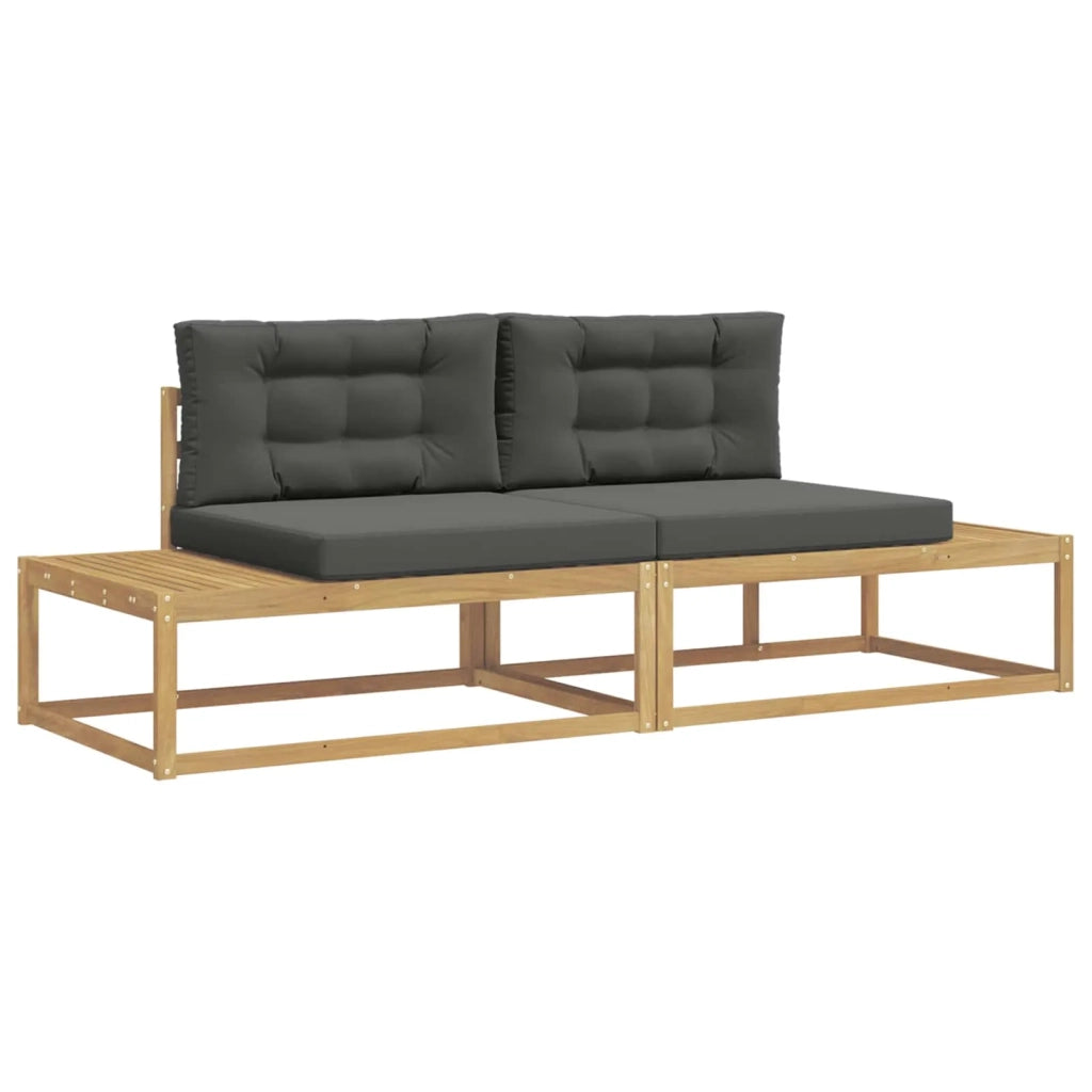 Set di divani da esterno-Sofa da giardino Bianco 230,5 x 83 x 73 cm Poliestere 640531