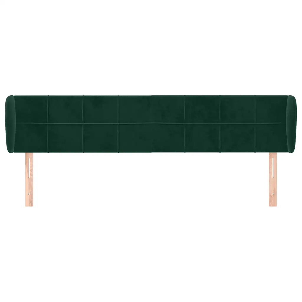 Testiera ad Orecchio Verde Scuro 183x23x78/88 cm in Velluto 3117207