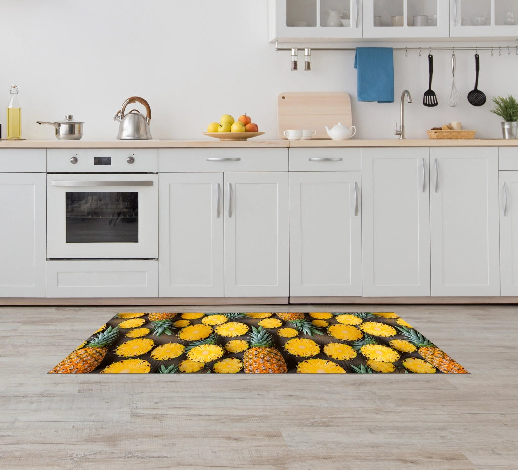 Tappeto Cucina Antiscivolo Made in Italy Passatoia Antimacchia Multiuso Corridoio Soggiorno Lavabile in Lavatrice - 50x150 - EstateAnanas