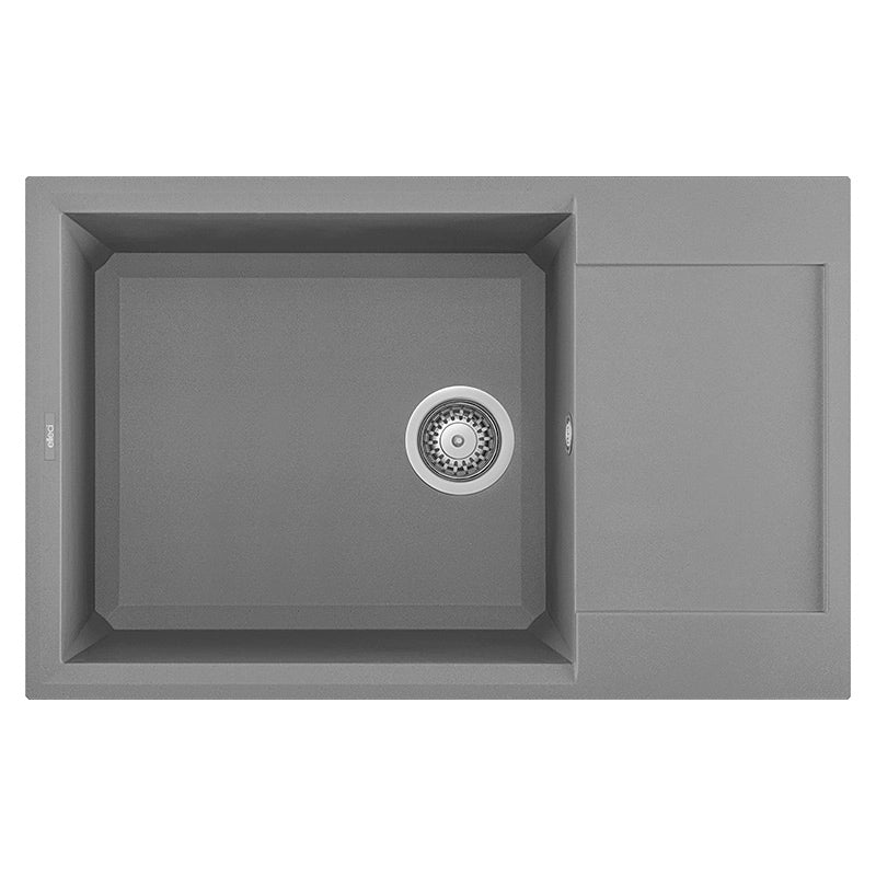 Lavello Elleci Incasso 1 vasca 78x50 Easy 310 Metaltek Grigio Titanium LMY31073
