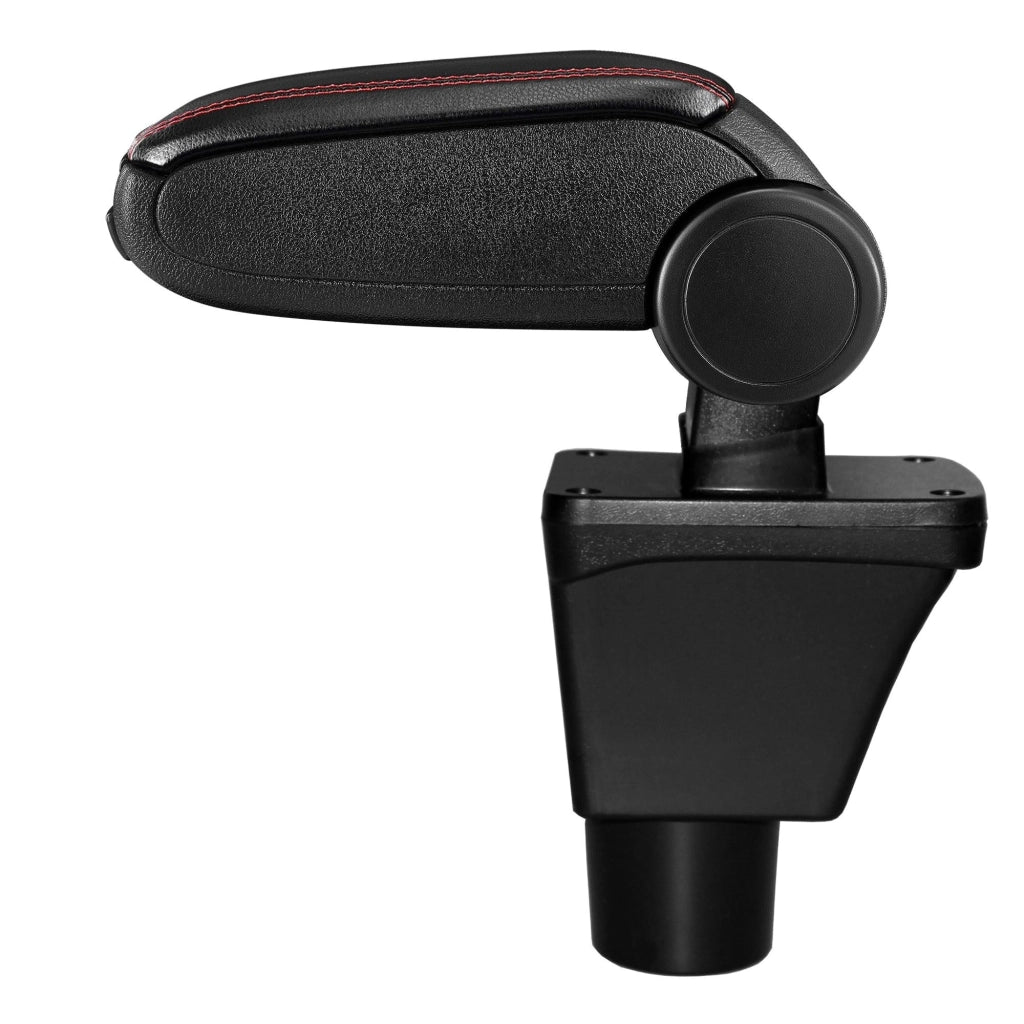 Bracciolo Ford Fiesta '18 con scomparto imbottito in materiale sintetico nero e cuciture rosse 03_0000317